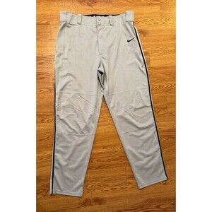 Nike Baseball Pants Men’s Size XL Extra Large Gray Full Length Black Stripe
